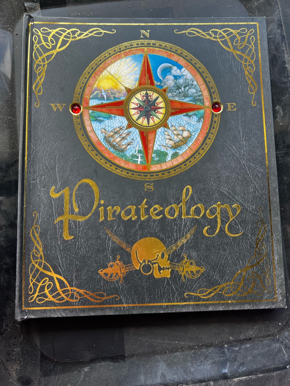 Pirateology Decorative Hardcover Book with Gold Foil and Compass Artwork